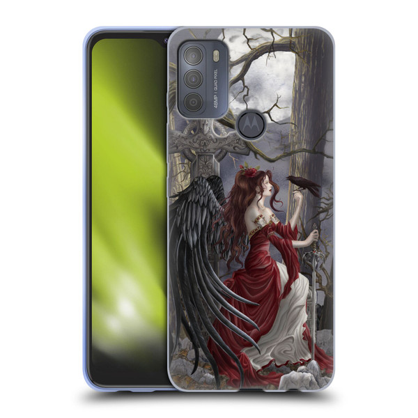 Nene Thomas Deep Forest Dark Angel Fairy With Raven Soft Gel Case for Motorola Moto G50