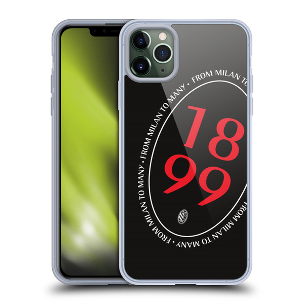 AC Milan Art 1899 Oversized Soft Gel Case for Apple iPhone 11 Pro Max