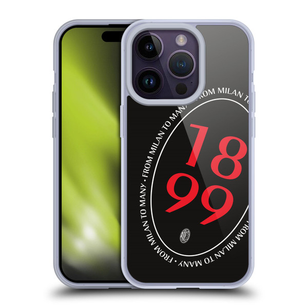 AC Milan Art 1899 Oversized Soft Gel Case for Apple iPhone 14 Pro