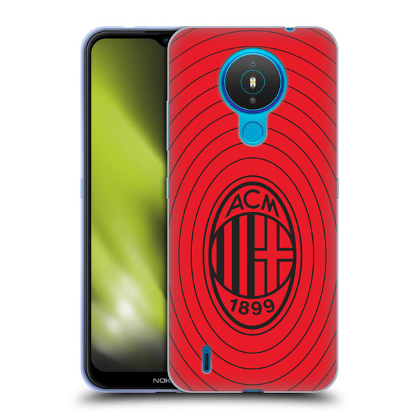 AC Milan Art Red And Black Soft Gel Case for Nokia 1.4