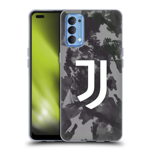 Juventus Football Club Art Monochrome Splatter Soft Gel Case for OPPO Reno 4 5G