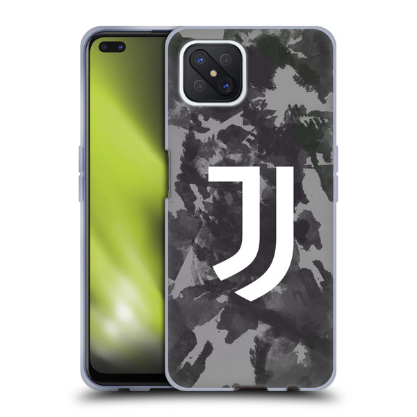 Juventus Football Club Art Monochrome Splatter Soft Gel Case for OPPO Reno4 Z 5G
