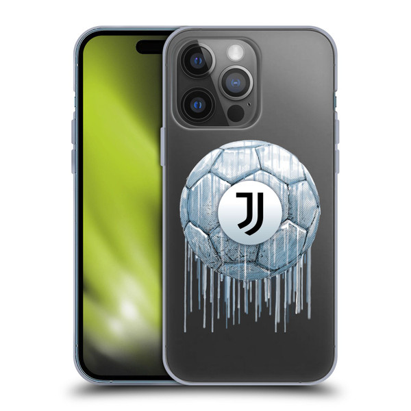 Juventus Football Club Drip Art Logo Soft Gel Case for Apple iPhone 14 Pro
