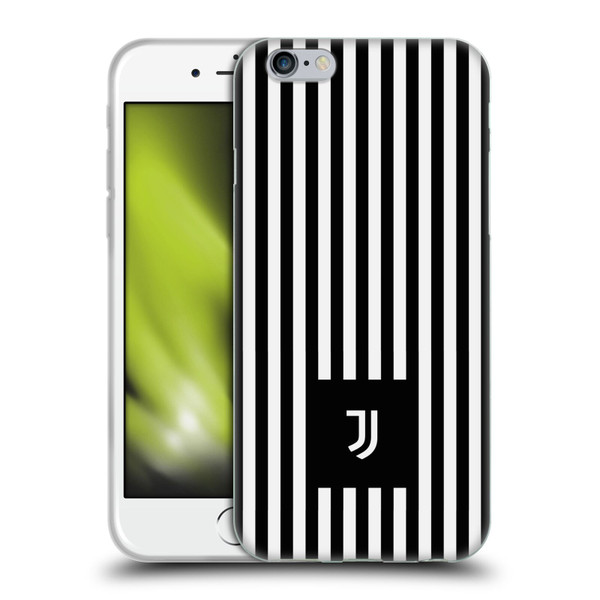 Juventus Football Club Lifestyle 2 Black & White Stripes Soft Gel Case for Apple iPhone 6 / iPhone 6s