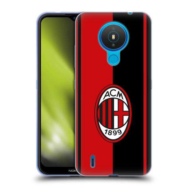 AC Milan Crest Red And Black Soft Gel Case for Nokia 1.4