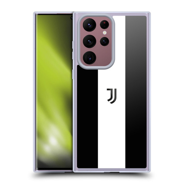Juventus Football Club Lifestyle 2 Bold White Stripe Soft Gel Case for Samsung Galaxy S22 Ultra 5G
