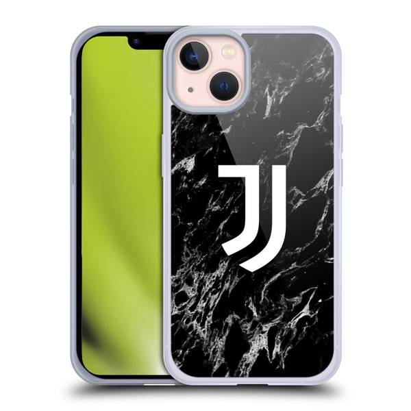 Juventus Football Club Marble Black Soft Gel Case for Apple iPhone 13