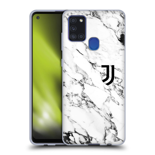 Juventus Football Club Marble White Soft Gel Case for Samsung Galaxy A21s (2020)