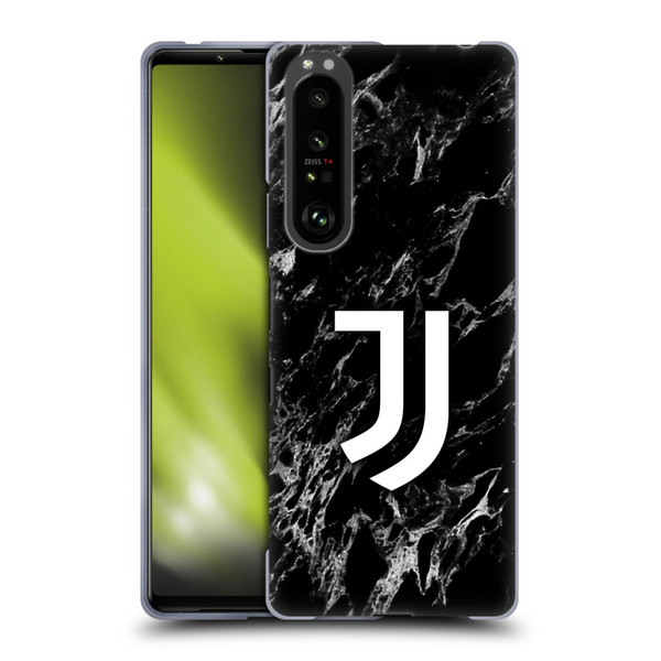 Juventus Football Club Marble Black Soft Gel Case for Sony Xperia 1 III