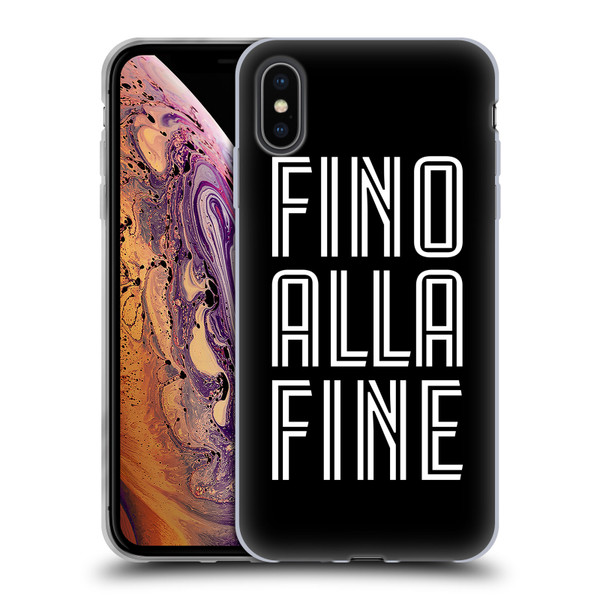Juventus Football Club Type Fino Alla Fine Black Soft Gel Case for Apple iPhone XS Max