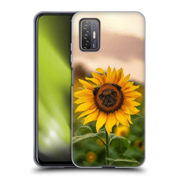 Pixelmated Animals Surreal Pets Pugflower Soft Gel Case for HTC Desire 21 Pro 5G