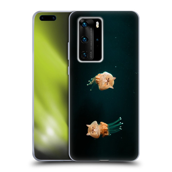 Pixelmated Animals Surreal Pets Jellyfish Cats Soft Gel Case for Huawei P40 Pro / P40 Pro Plus 5G