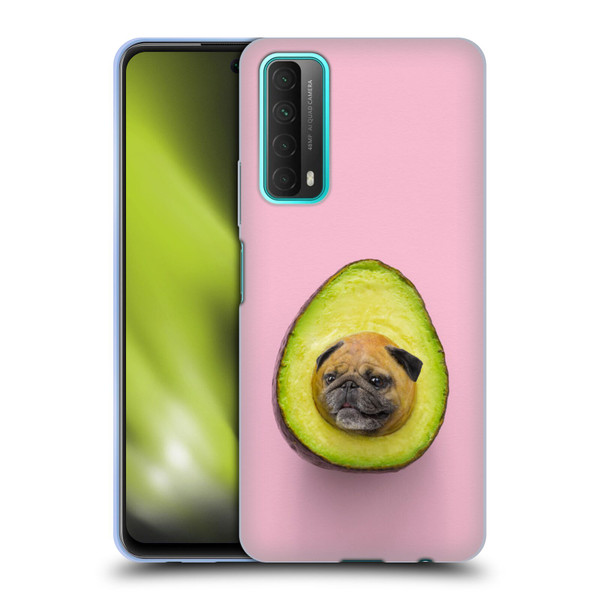 Pixelmated Animals Surreal Pets Pugacado Soft Gel Case for Huawei P Smart (2021)