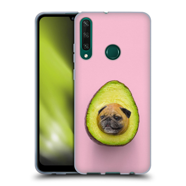 Pixelmated Animals Surreal Pets Pugacado Soft Gel Case for Huawei Y6p