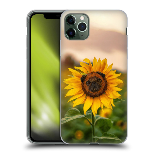 Pixelmated Animals Surreal Pets Pugflower Soft Gel Case for Apple iPhone 11 Pro Max