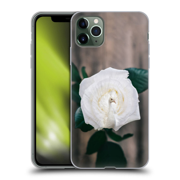 Pixelmated Animals Surreal Pets Peacock Rose Soft Gel Case for Apple iPhone 11 Pro Max