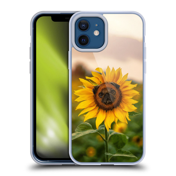 Pixelmated Animals Surreal Pets Pugflower Soft Gel Case for Apple iPhone 12 / iPhone 12 Pro