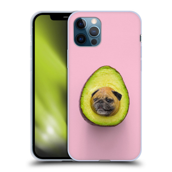 Pixelmated Animals Surreal Pets Pugacado Soft Gel Case for Apple iPhone 12 / iPhone 12 Pro