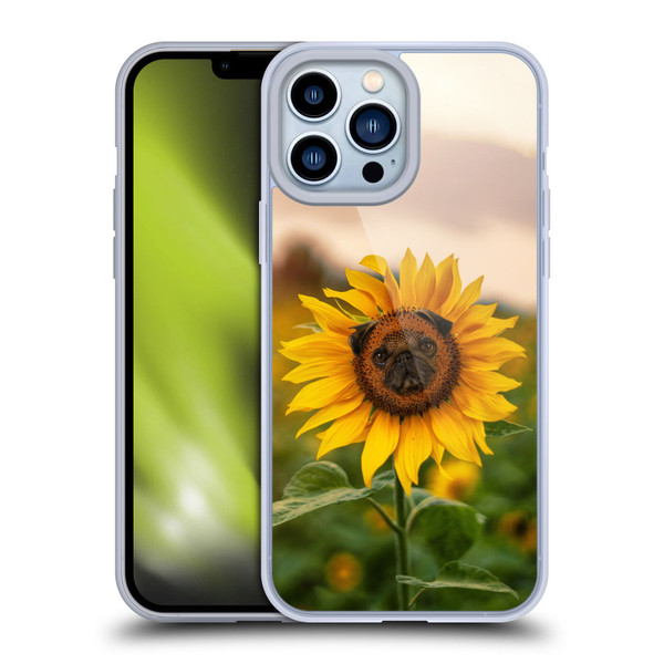 Pixelmated Animals Surreal Pets Pugflower Soft Gel Case for Apple iPhone 13 Pro Max
