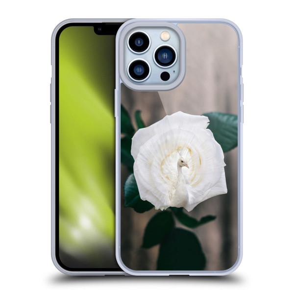 Pixelmated Animals Surreal Pets Peacock Rose Soft Gel Case for Apple iPhone 13 Pro Max