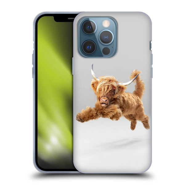 Pixelmated Animals Surreal Pets Highland Pup Soft Gel Case for Apple iPhone 13 Pro