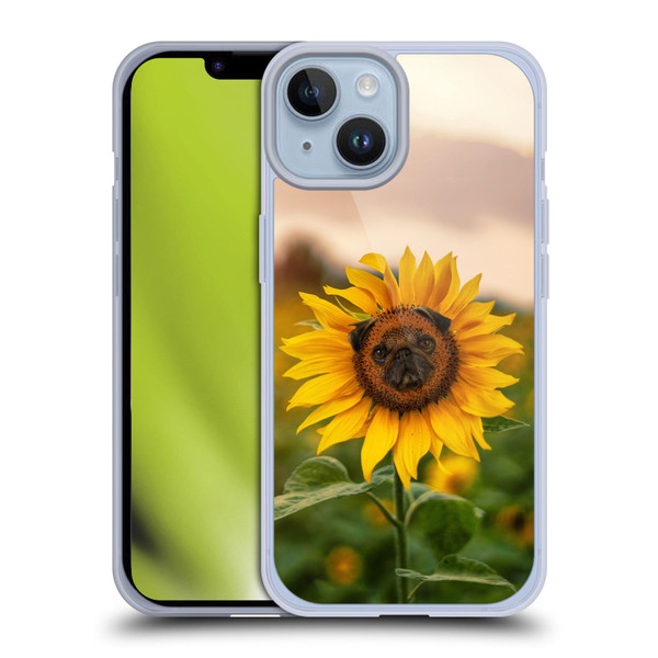 Pixelmated Animals Surreal Pets Pugflower Soft Gel Case for Apple iPhone 14