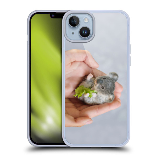 Pixelmated Animals Surreal Pets Baby Koala Soft Gel Case for Apple iPhone 14 Plus