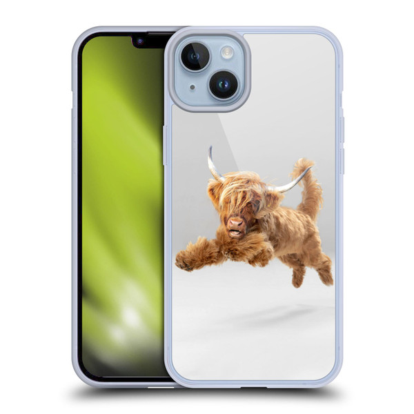 Pixelmated Animals Surreal Pets Highland Pup Soft Gel Case for Apple iPhone 14 Plus