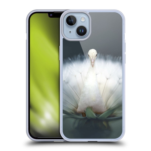Pixelmated Animals Surreal Pets Peacock Wish Soft Gel Case for Apple iPhone 14 Plus