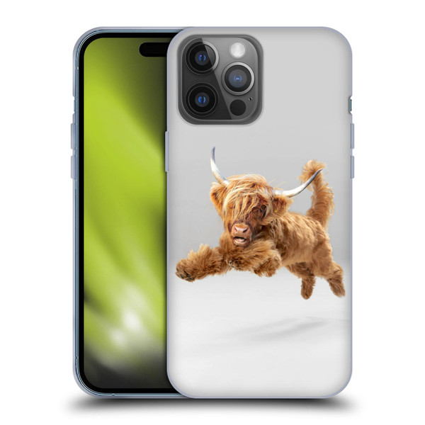 Pixelmated Animals Surreal Pets Highland Pup Soft Gel Case for Apple iPhone 14 Pro Max