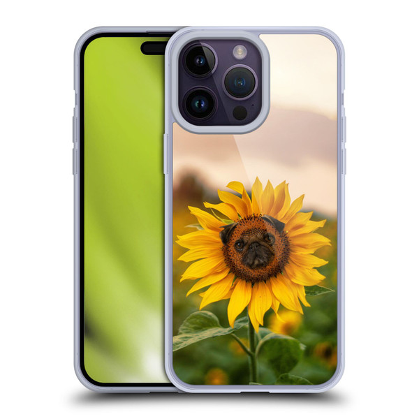 Pixelmated Animals Surreal Pets Pugflower Soft Gel Case for Apple iPhone 14 Pro Max