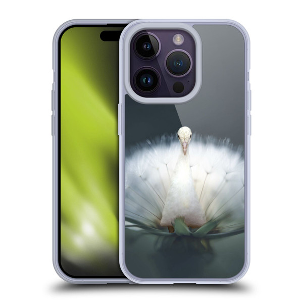 Pixelmated Animals Surreal Pets Peacock Wish Soft Gel Case for Apple iPhone 14 Pro