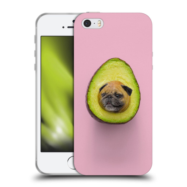 Pixelmated Animals Surreal Pets Pugacado Soft Gel Case for Apple iPhone 5 / 5s / iPhone SE 2016