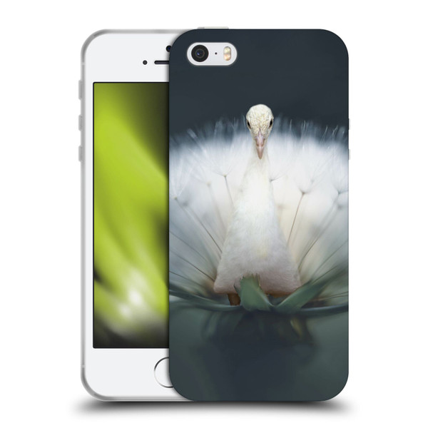 Pixelmated Animals Surreal Pets Peacock Wish Soft Gel Case for Apple iPhone 5 / 5s / iPhone SE 2016