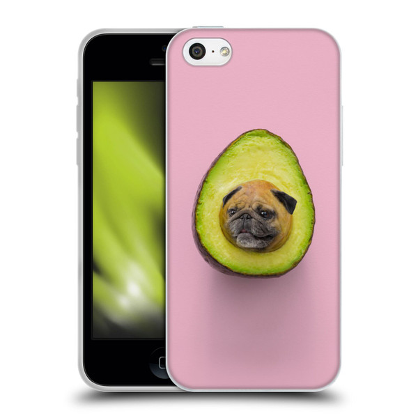 Pixelmated Animals Surreal Pets Pugacado Soft Gel Case for Apple iPhone 5c