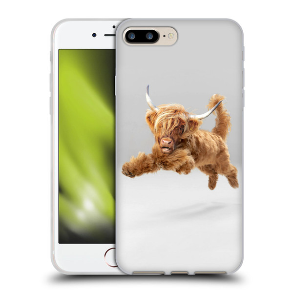 Pixelmated Animals Surreal Pets Highland Pup Soft Gel Case for Apple iPhone 7 Plus / iPhone 8 Plus