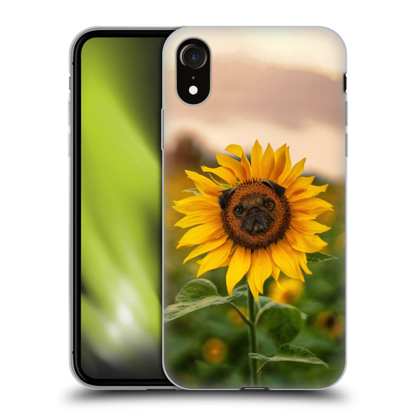Pixelmated Animals Surreal Pets Pugflower Soft Gel Case for Apple iPhone XR