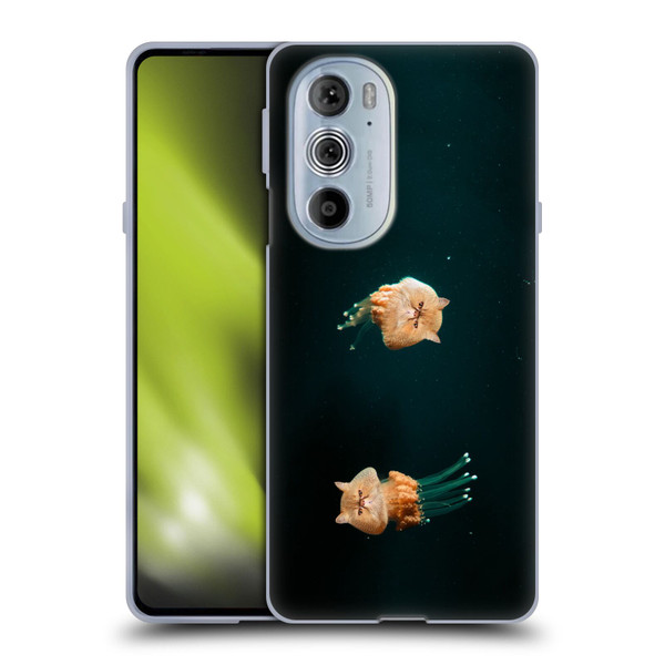 Pixelmated Animals Surreal Pets Jellyfish Cats Soft Gel Case for Motorola Edge X30