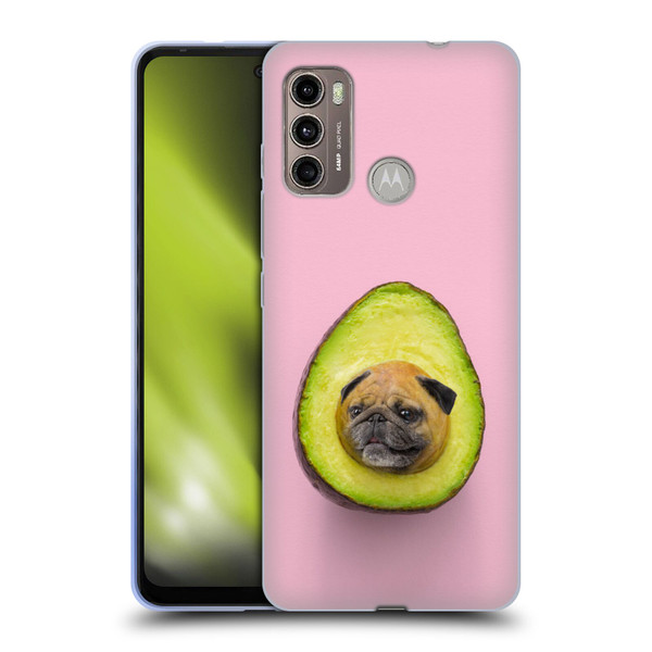 Pixelmated Animals Surreal Pets Pugacado Soft Gel Case for Motorola Moto G60 / Moto G40 Fusion