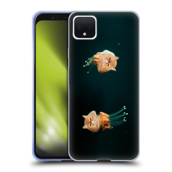 Pixelmated Animals Surreal Pets Jellyfish Cats Soft Gel Case for Google Pixel 4 XL