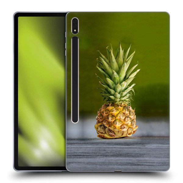 Pixelmated Animals Surreal Pets Pineapple Turtle Soft Gel Case for Samsung Galaxy Tab S8 Plus