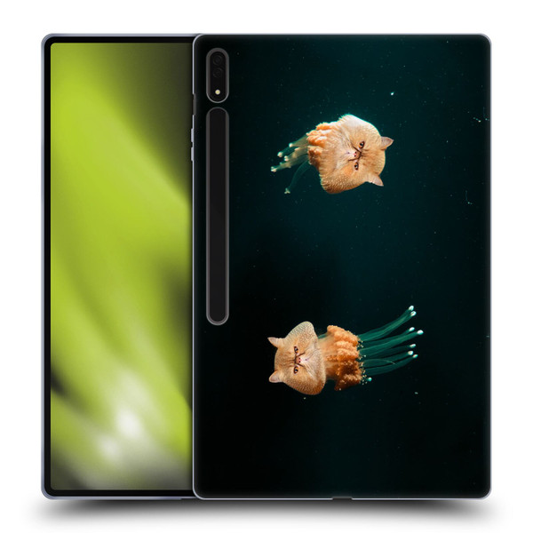 Pixelmated Animals Surreal Pets Jellyfish Cats Soft Gel Case for Samsung Galaxy Tab S8 Ultra