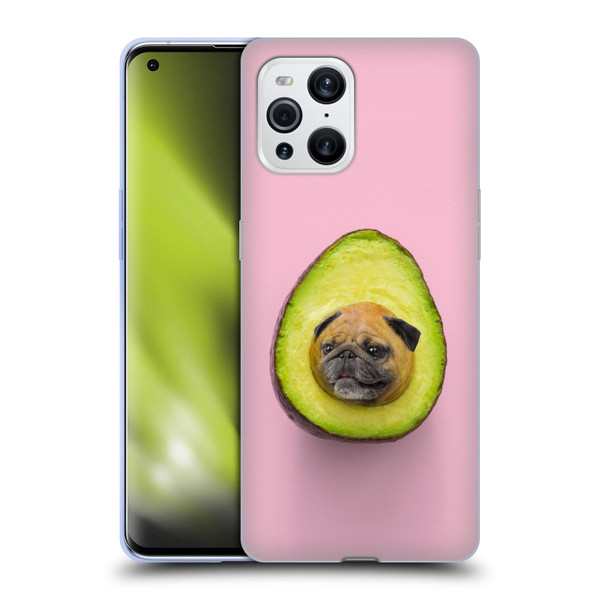 Pixelmated Animals Surreal Pets Pugacado Soft Gel Case for OPPO Find X3 / Pro
