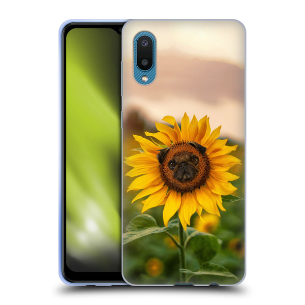 Pixelmated Animals Surreal Pets Pugflower Soft Gel Case for Samsung Galaxy A02/M02 (2021)