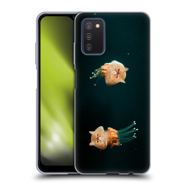 Pixelmated Animals Surreal Pets Jellyfish Cats Soft Gel Case for Samsung Galaxy A03s (2021)