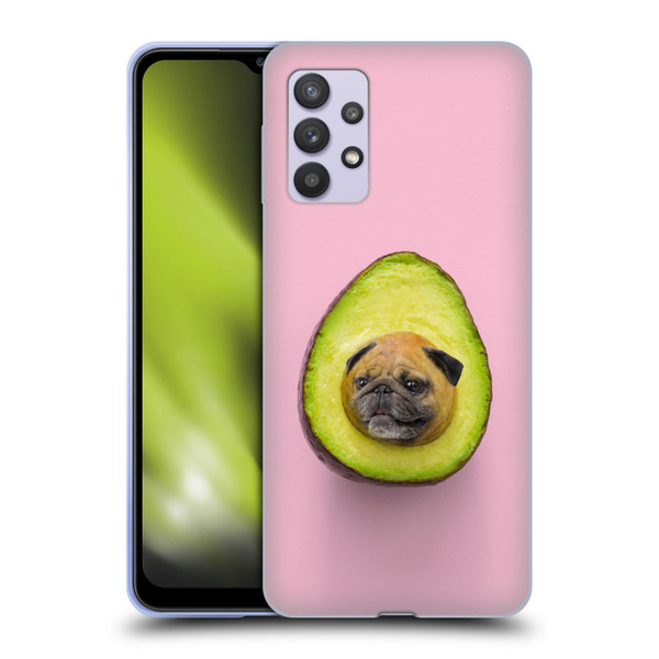 Pixelmated Animals Surreal Pets Pugacado Soft Gel Case for Samsung Galaxy A32 5G / M32 5G (2021)