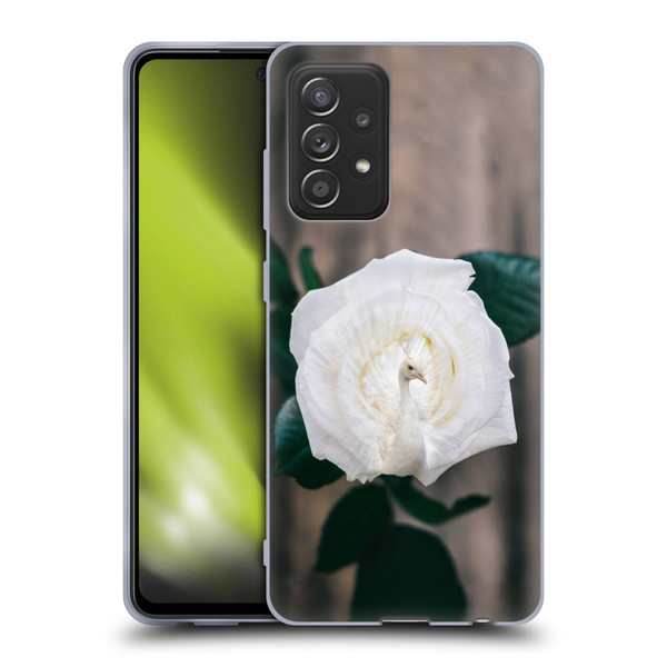 Pixelmated Animals Surreal Pets Peacock Rose Soft Gel Case for Samsung Galaxy A52 / A52s / 5G (2021)