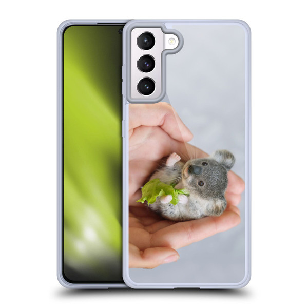 Pixelmated Animals Surreal Pets Baby Koala Soft Gel Case for Samsung Galaxy S21+ 5G
