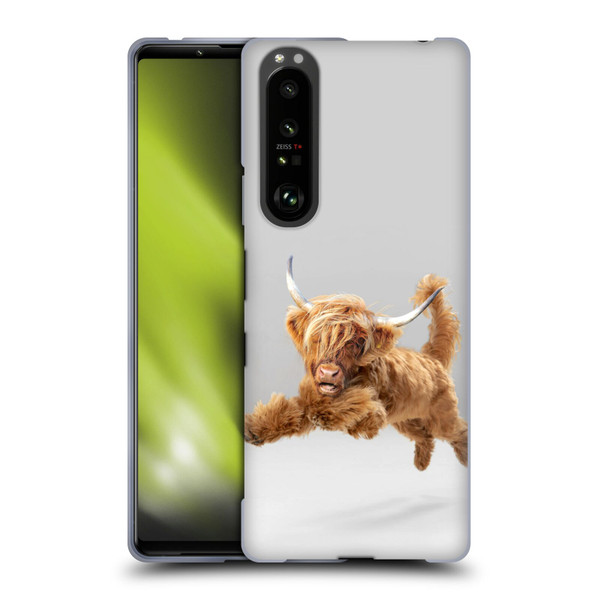 Pixelmated Animals Surreal Pets Highland Pup Soft Gel Case for Sony Xperia 1 III