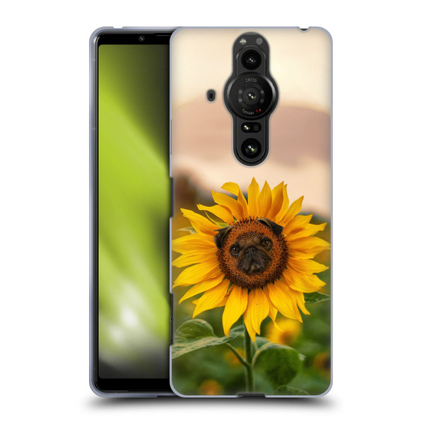 Pixelmated Animals Surreal Pets Pugflower Soft Gel Case for Sony Xperia Pro-I